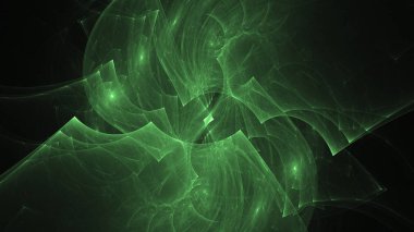 Soyut fraktal ışık arkaplanı 3 boyutlu oluşturuluyor