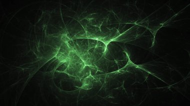 Soyut fraktal ışık arkaplanı 3 boyutlu oluşturuluyor