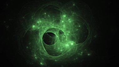 Soyut fraktal ışık arkaplanı 3 boyutlu oluşturuluyor