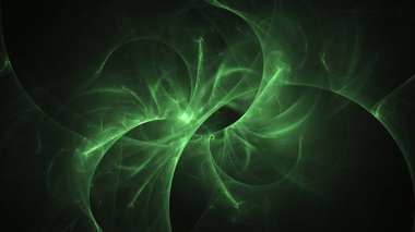 Soyut fraktal ışık arkaplanı 3 boyutlu oluşturuluyor