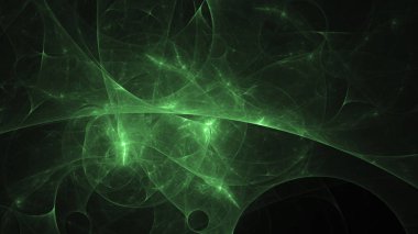 Soyut fraktal ışık arkaplanı 3 boyutlu oluşturuluyor