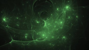 Soyut fraktal ışık arkaplanı 3 boyutlu oluşturuluyor