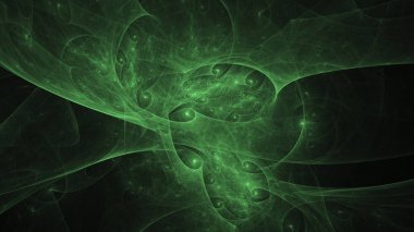 Soyut fraktal ışık arkaplanı 3 boyutlu oluşturuluyor