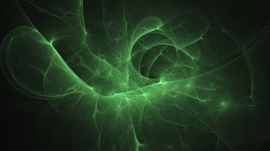 Soyut fraktal ışık arkaplanı 3 boyutlu oluşturuluyor