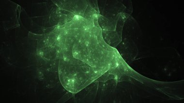 Soyut fraktal ışık arkaplanı 3 boyutlu oluşturuluyor