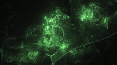 Soyut fraktal ışık arkaplanı 3 boyutlu oluşturuluyor