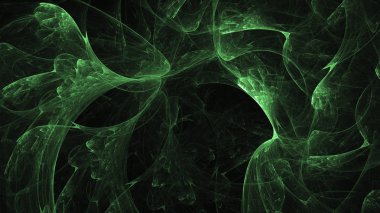 Soyut fraktal ışık arkaplanı 3 boyutlu oluşturuluyor
