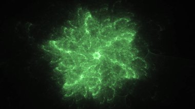 Soyut fraktal ışık arkaplanı 3 boyutlu oluşturuluyor