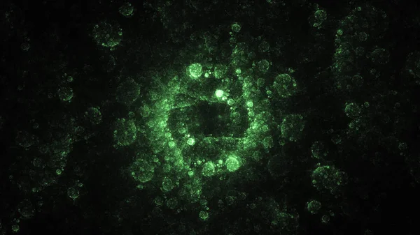 Soyut fraktal ışık arkaplanı 3 boyutlu oluşturuluyor