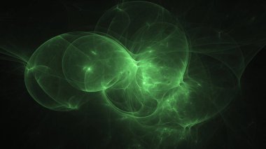 Soyut fraktal ışık arkaplanı 3 boyutlu oluşturuluyor