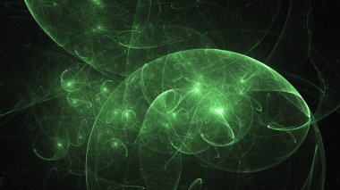 Soyut fraktal ışık arkaplanı 3 boyutlu oluşturuluyor