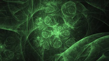 Soyut fraktal ışık arkaplanı 3 boyutlu oluşturuluyor