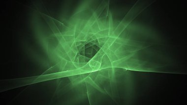 Soyut fraktal ışık arkaplanı 3 boyutlu oluşturuluyor