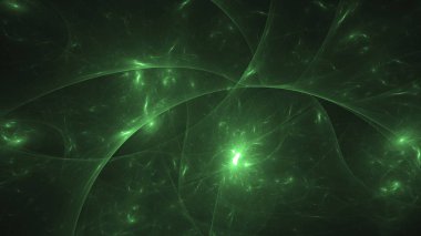 Soyut fraktal ışık arkaplanı 3 boyutlu oluşturuluyor