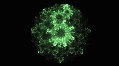 Soyut fraktal ışık arkaplanı 3 boyutlu oluşturuluyor