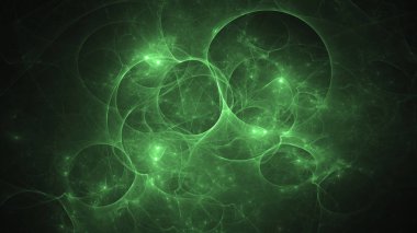 Soyut fraktal ışık arkaplanı 3 boyutlu oluşturuluyor