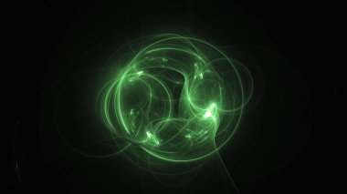 Soyut fraktal ışık arkaplanı 3 boyutlu oluşturuluyor