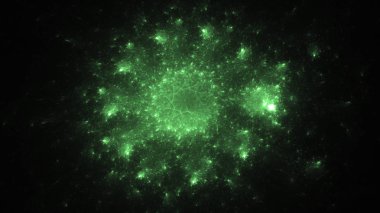 Soyut fraktal ışık arkaplanı 3 boyutlu oluşturuluyor