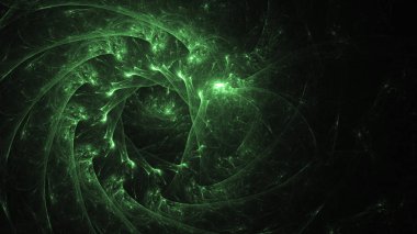Soyut fraktal ışık arkaplanı 3 boyutlu oluşturuluyor