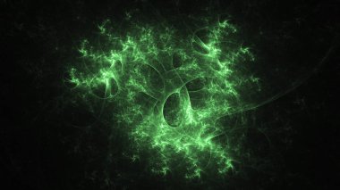 Soyut fraktal ışık arkaplanı 3 boyutlu oluşturuluyor