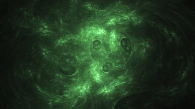 Soyut fraktal ışık arkaplanı 3 boyutlu oluşturuluyor