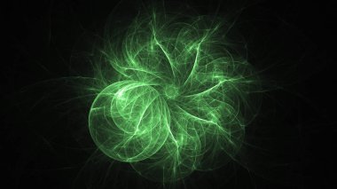 Soyut fraktal ışık arkaplanı 3 boyutlu oluşturuluyor