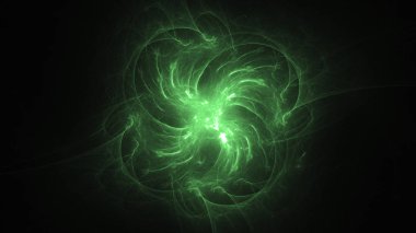 Soyut fraktal ışık arkaplanı 3 boyutlu oluşturuluyor