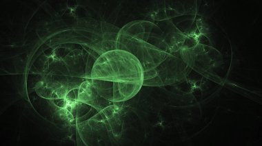 Soyut fraktal ışık arkaplanı 3 boyutlu oluşturuluyor