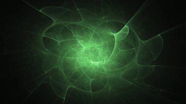 Soyut fraktal ışık arkaplanı 3 boyutlu oluşturuluyor
