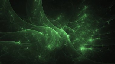 Soyut fraktal ışık arkaplanı 3 boyutlu oluşturuluyor