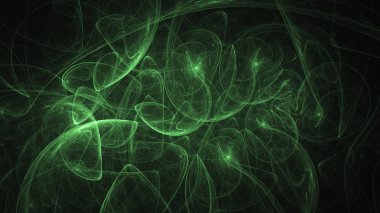 Soyut fraktal ışık arkaplanı 3 boyutlu oluşturuluyor