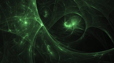 Soyut fraktal ışık arkaplanı 3 boyutlu oluşturuluyor