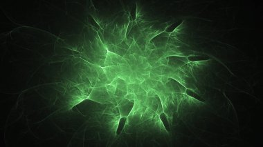 Soyut fraktal ışık arkaplanı 3 boyutlu oluşturuluyor