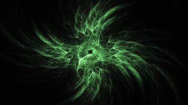 Soyut fraktal ışık arkaplanı 3 boyutlu oluşturuluyor