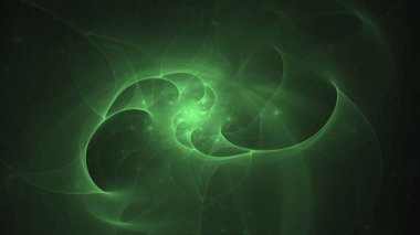 Soyut fraktal ışık arkaplanı 3 boyutlu oluşturuluyor