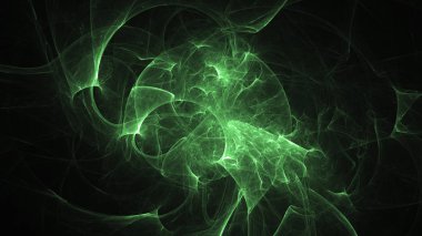 Soyut fraktal ışık arkaplanı 3 boyutlu oluşturuluyor