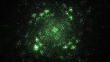 Soyut fraktal ışık arkaplanı 3 boyutlu oluşturuluyor