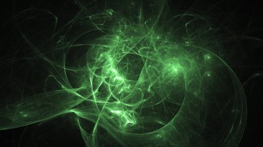 Soyut fraktal ışık arkaplanı 3 boyutlu oluşturuluyor