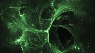 Soyut fraktal ışık arkaplanı 3 boyutlu oluşturuluyor