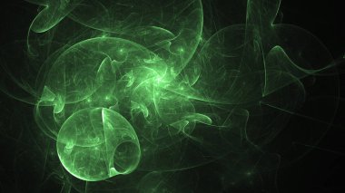 Soyut fraktal ışık arkaplanı 3 boyutlu oluşturuluyor