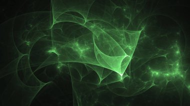 Soyut fraktal ışık arkaplanı 3 boyutlu oluşturuluyor