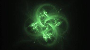 Soyut fraktal ışık arkaplanı 3 boyutlu oluşturuluyor