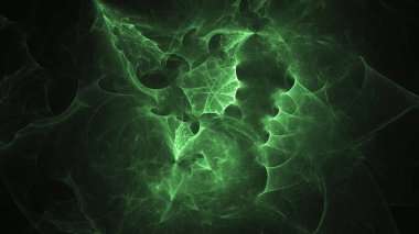 Soyut fraktal ışık arkaplanı 3 boyutlu oluşturuluyor