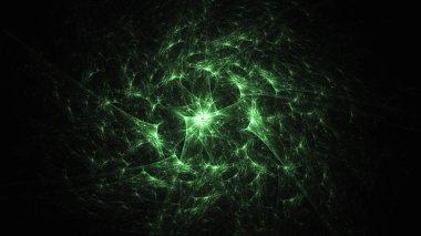 Soyut fraktal ışık arkaplanı 3 boyutlu oluşturuluyor