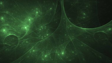 Soyut fraktal ışık arkaplanı 3 boyutlu oluşturuluyor