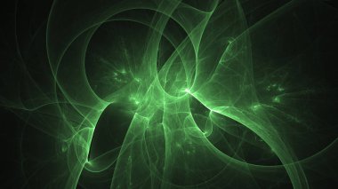 Soyut fraktal ışık arkaplanı 3 boyutlu oluşturuluyor