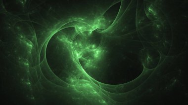 Soyut fraktal ışık arkaplanı 3 boyutlu oluşturuluyor
