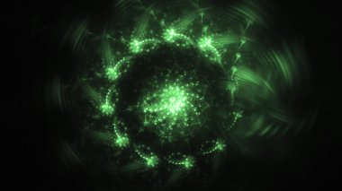 Soyut fraktal ışık arkaplanı 3 boyutlu oluşturuluyor