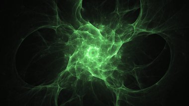 Soyut fraktal ışık arkaplanı 3 boyutlu oluşturuluyor