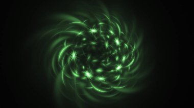 Soyut fraktal ışık arkaplanı 3 boyutlu oluşturuluyor